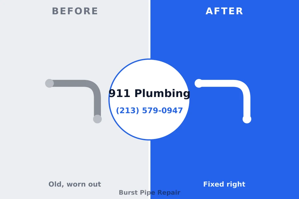 Before and after: plumbing repair Lowry Crossing, TX